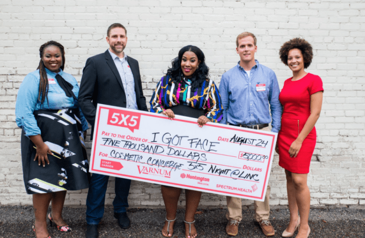 Latesha Lipscomb won 5x5 Night at LINC 